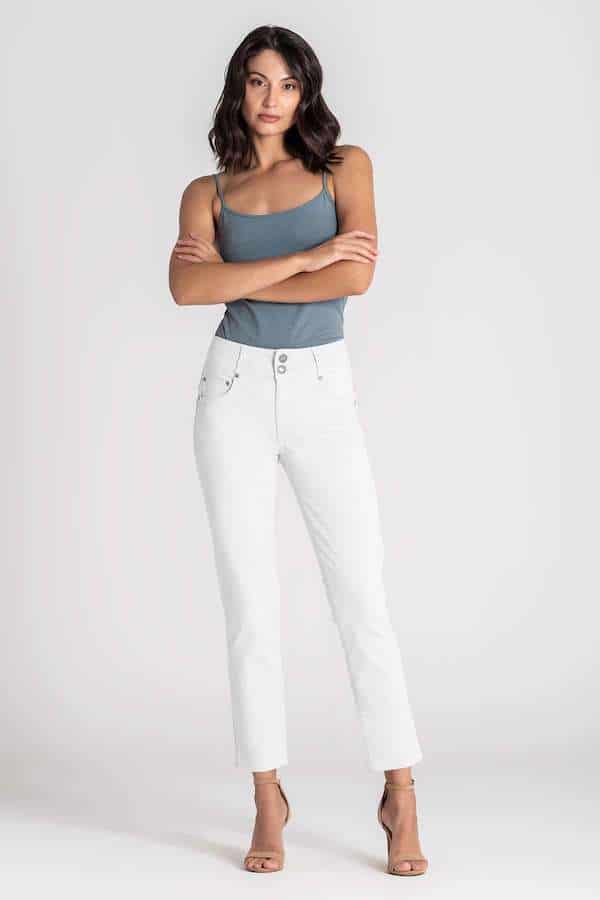 hvide jeans 7/8 PUSH-SU16 -
